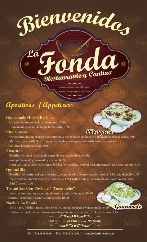 la fonda's menu